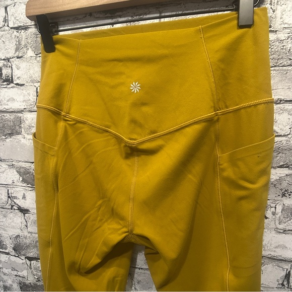 EUC Athleta Mustard Yellow High-Rise Leggings Size S - Picture 8 of 11